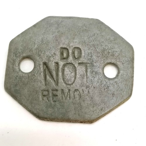 485 - Octagonal dogtag / identification tag - 1864819 MBT R.A.F. SMITH