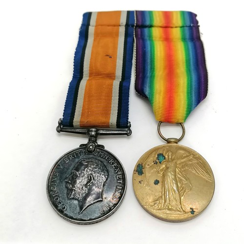 492 - Pair First World War medals on their original ribbons - L-28409 Cpl W C Dale R.A.