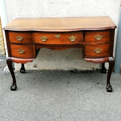 629 - Mid 20th century mahogany writing table / dressing table - total height 157cm