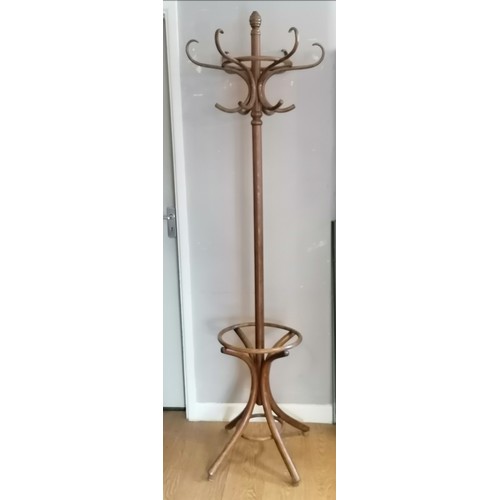 634 - Bentwood coat stand - approx 195cm high