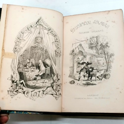 53 - Early collection of 12 Charles Dickens books :-
1) MDCCCXLI (1841) Barnaby Rudge ; a tale of the rio... 