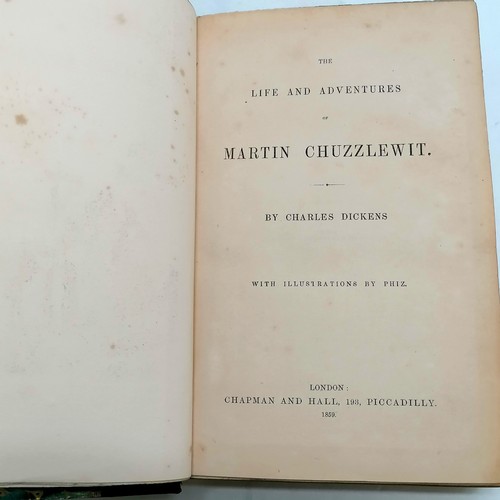 53 - Early collection of 12 Charles Dickens books :-
1) MDCCCXLI (1841) Barnaby Rudge ; a tale of the rio... 