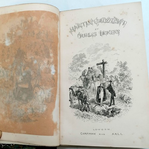 53 - Early collection of 12 Charles Dickens books :-
1) MDCCCXLI (1841) Barnaby Rudge ; a tale of the rio... 