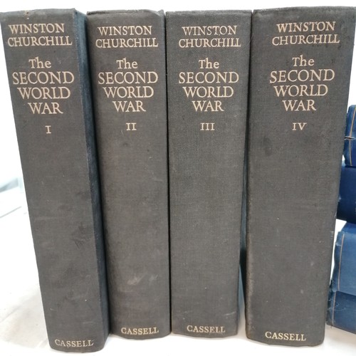 56 - 1948-51 lot of 4 books The Second World War by Winston Churchill t/w complete set of 12 books - The ... 