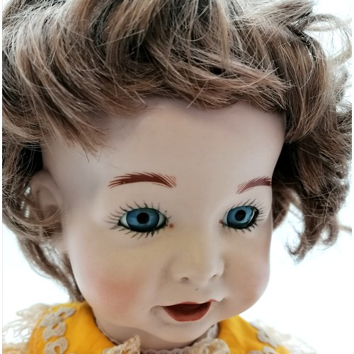 31 - 2 bisque headed dolls - tallest 48cm by Simon Halbig #116/A 7 smaller #351/3½K - both in overall goo... 