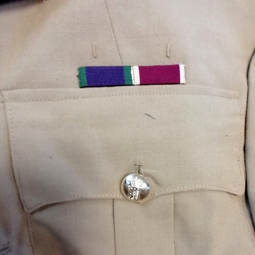 59 - Qty of military uniforms inc Royal Ordnance dress uniform tunic, blues and twos etc - some have atta... 