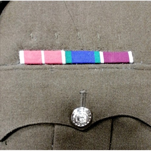 59 - Qty of military uniforms inc Royal Ordnance dress uniform tunic, blues and twos etc - some have atta... 