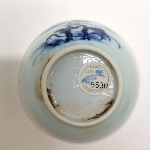 545 - 2 x c.1750 Chinese Nanking cargo dishes / teabowls inc Batavia - 12cm & 7.5cm diameter