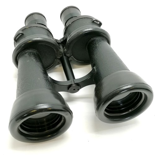 472 - WWII period dated 1944 Beh 7x50 Kreigsmarine binoculars in original case ~ in overall good condition... 