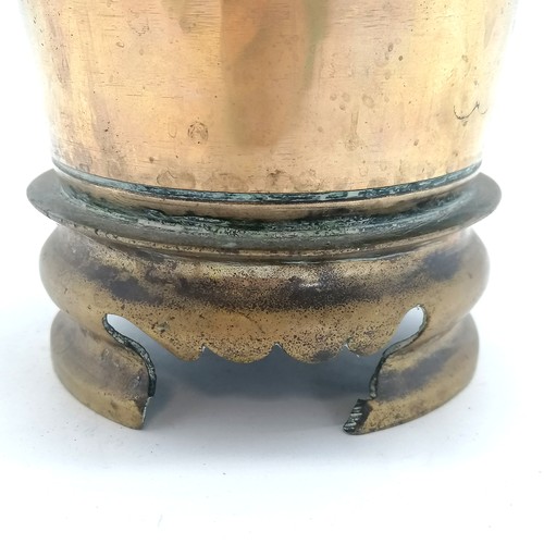 5 - Antique Oriental bronze mortar, 19cm diameter x 17cm high