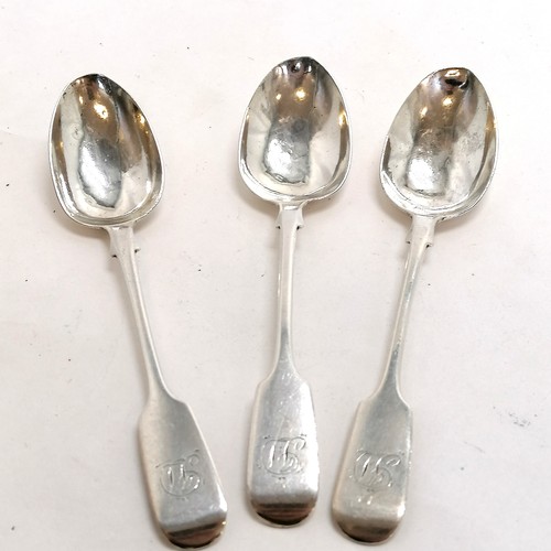 200 - 1839 set of 6 Exeter silver teaspoons by Robert Williams (1 spoon bowl a/f) t/w 1857 set of 6 Exeter... 