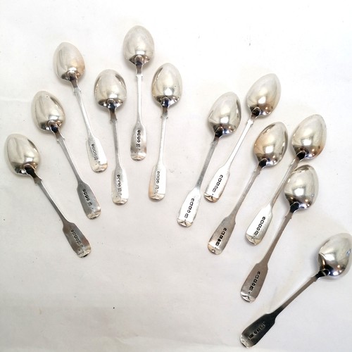 200 - 1839 set of 6 Exeter silver teaspoons by Robert Williams (1 spoon bowl a/f) t/w 1857 set of 6 Exeter... 