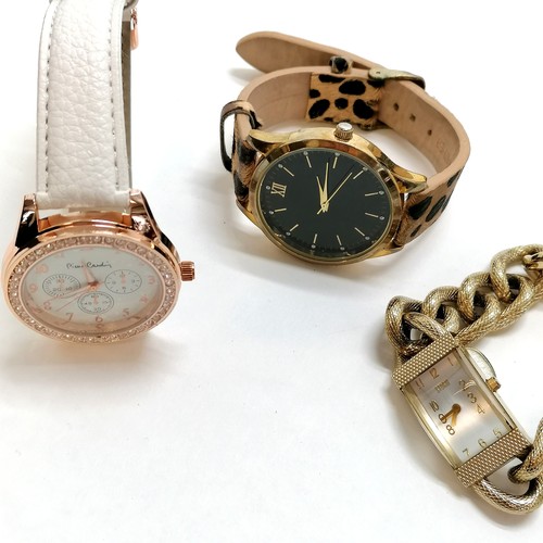 281 - 3 watches - Pierre Cardin (unworn), Storm (needs battery) & DMQ (running)-We cannot guarantee the ke... 