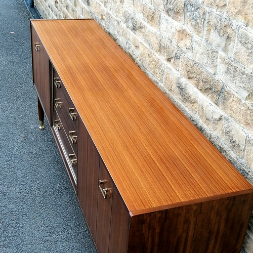 710 - Mid century, 1960's stamped, G-Plan teak sideboard with 3 drawers to the centre (one drawer is stamp... 