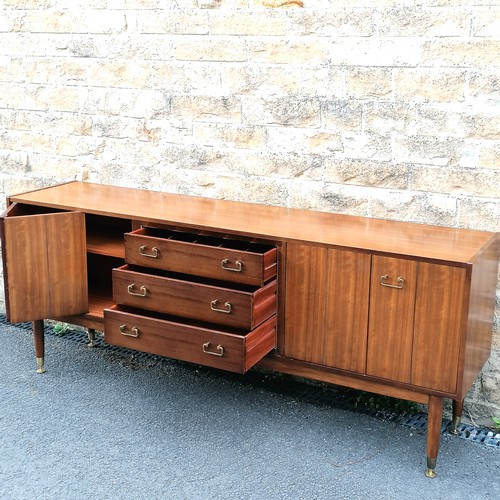 710 - Mid century, 1960's stamped, G-Plan teak sideboard with 3 drawers to the centre (one drawer is stamp... 