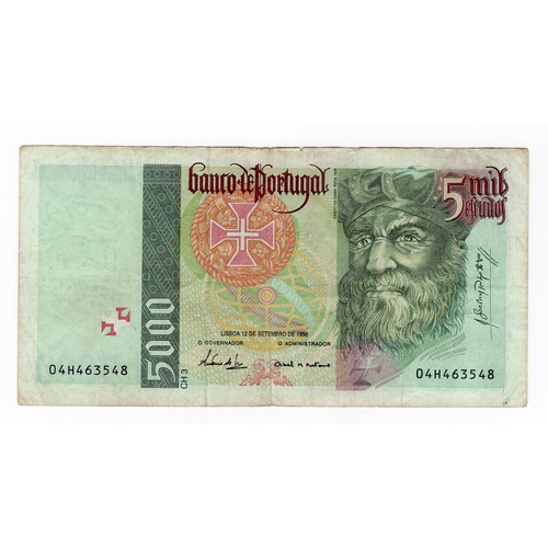 20 - 1996 Portugal Vasco da Gama 5000 escudos banknote