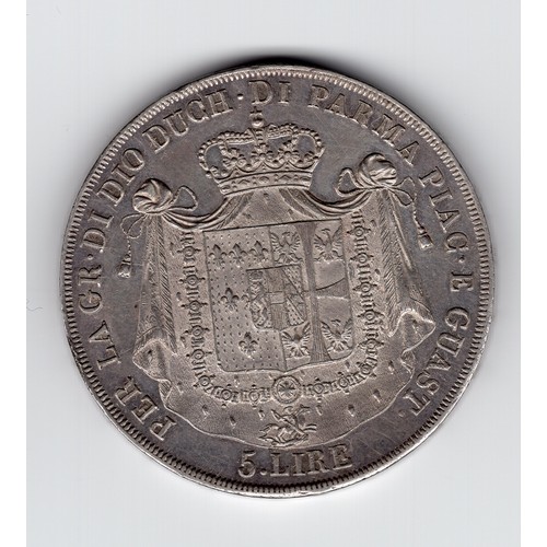 33 - 1815 Italy : Parma Maria Luigia 5 lire coin