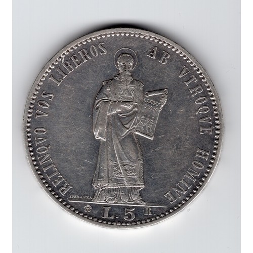 38 - 1898 San Marino 5 lire coin ~ 18,000 minted