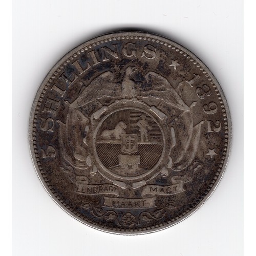 48 - 1892 South Africa 5 shillings ~ single shaft on wagon tongue