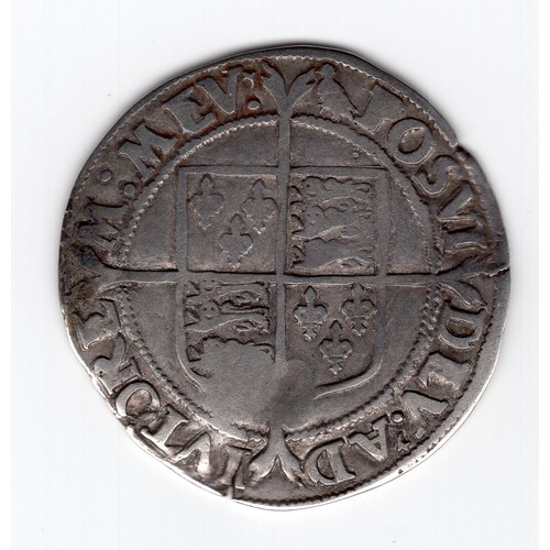 69 - 1560/61 (martlet mintmark) Queen Elizabeth I 1 shilling coin with RARE Arms of Zeeland countermark