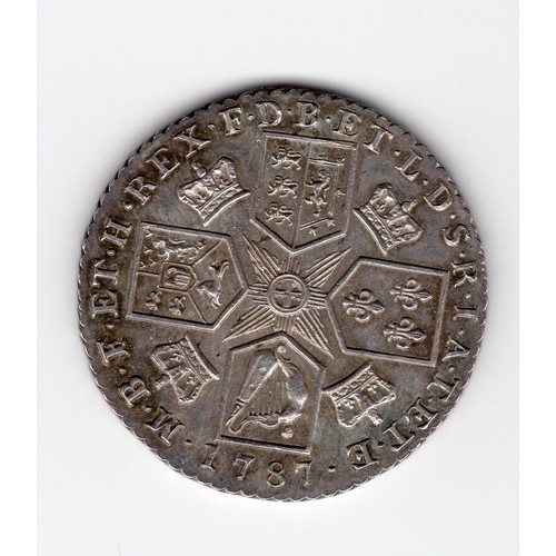 71 - 1787 George III 1 shilling coin with semée of hearts