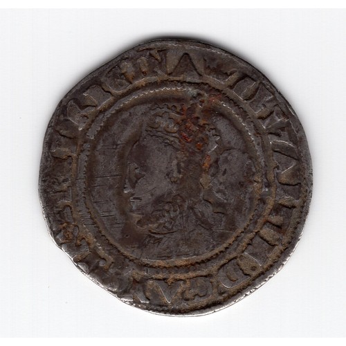 74 - 1568 (coronet mintmark) Queen Elizabeth I sixpence coin