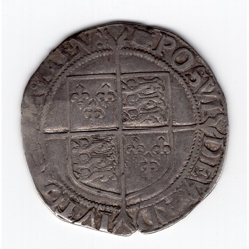 76 - 1594-96 (woolpack mintmark) Elizabeth I 1 shilling coin