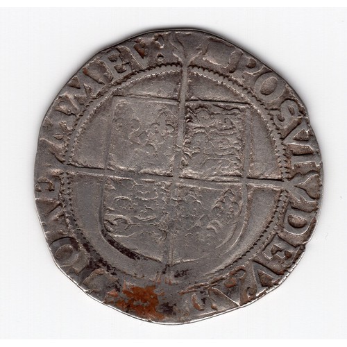 77 - 1594-96 (woolpack mintmark) Elizabeth I 1 shilling coin