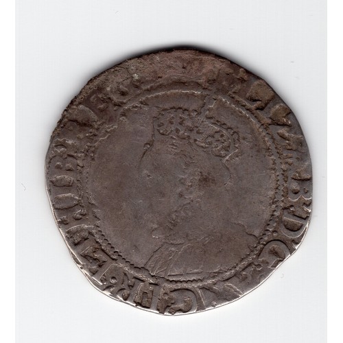 79 - 1595-98 (key mintmark) Elizabeth I 1 shilling coin