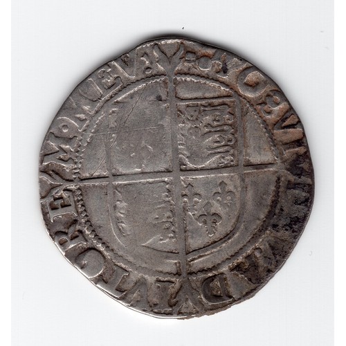 79 - 1595-98 (key mintmark) Elizabeth I 1 shilling coin