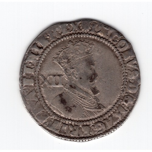 84 - 1604-19 (? mintmark) James I 1 shilling coin