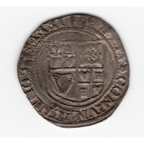 85 - 1623-24 (lis mintmark) James I 1 shilling coin ~ XII between 2 lines!!