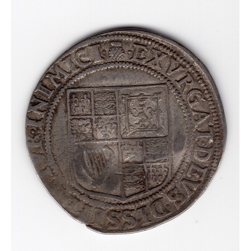 87 - 1603-04 (thistle mintmark) James I 1 shilling coin (EXVRGAT reverse) - slightly mis-shapen