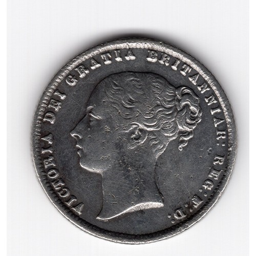 101 - 1859 Victoria 1 shilling coin