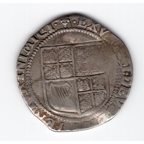 104 - 1604-05 (lis mintmark) James I 1 shilling coin (EXVRGAT reverse)