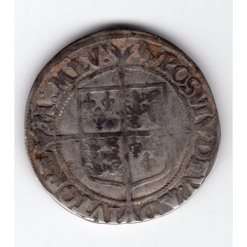 107 - 1560-61 (martlet mintmark) Elizabeth I 1 shilling coin