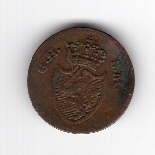 112 - 1819 German States : Hesse-Darmstadt Ludwig X as Grand Duke Ludwig I 1 pfennig (Heller) coin ~ GHSM ... 