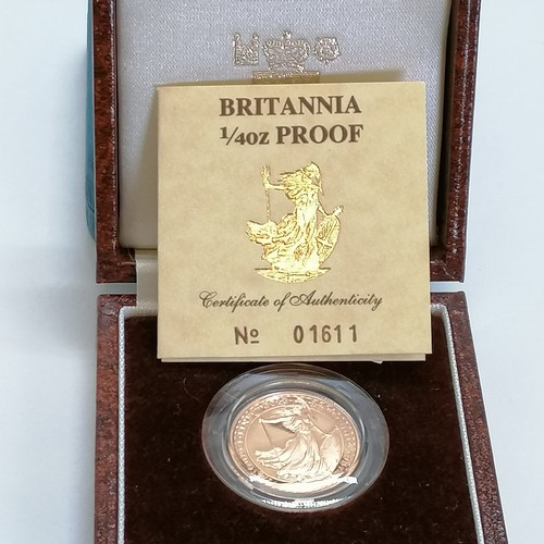 118 - Cased 1987 Britannia ¼oz (£25) gold coin #01611