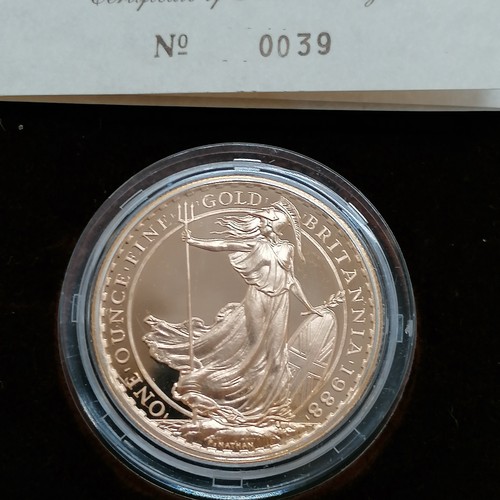 120 - Cased 1988 Britannia 1oz (£100) gold coin #0039