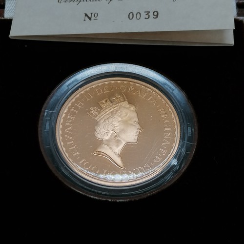 120 - Cased 1988 Britannia 1oz (£100) gold coin #0039