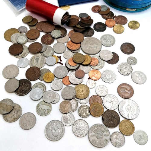 133 - Qty of coins - mostly GB inc silver + a few foreign coins