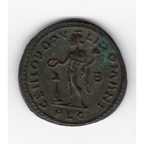 137 - Constantius I (emperor AD305-06) follis roman coin - obverse laureate and cuirassed bust facing righ... 