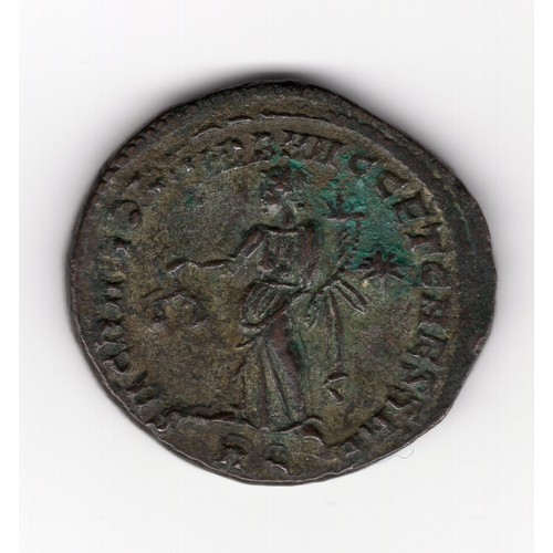 138 - Follis roman coin - obverse Laureate bust facing right (MAXI...NVS NOB CAES) - reverse Moneta standi... 