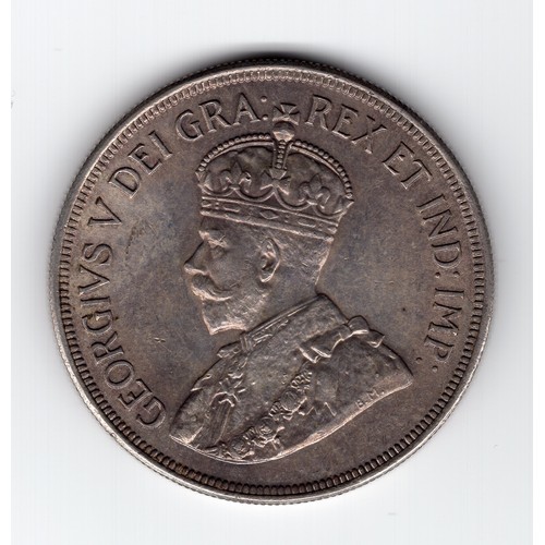 144 - 1928 Cyprus George V 50th anniversary of GB rule 45 piastres coin