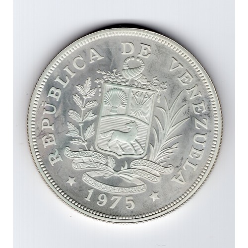 154 - 1975 Venezuela jaguar 25 bolivares coin