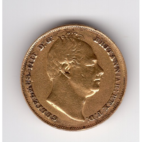 164 - 1832 GB William IV sovereign coin