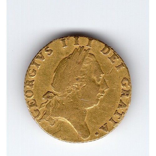 165 - 1787 GB George III ½ guinea coin - worn (4.09g)