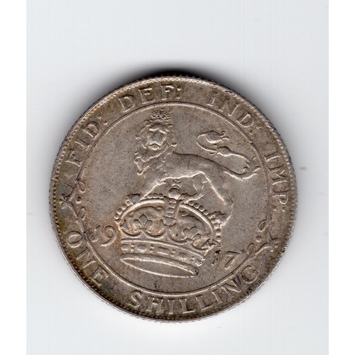 179 - 1917 GB George V 1 shilling coin