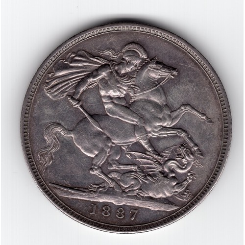 180 - 1887 GB Queen Victoria 1 crown coin