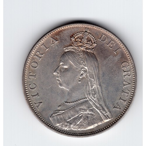 184 - 1889 GB Queen Victoria double florin coin